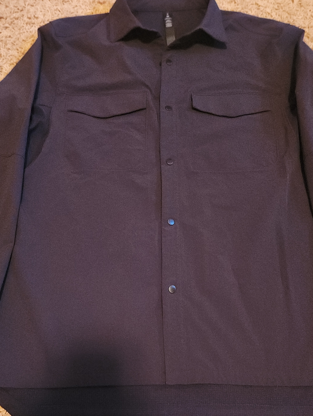 Lululemon Double Pocket Men's Snap Front Long Sleeve Shirt Size Medium